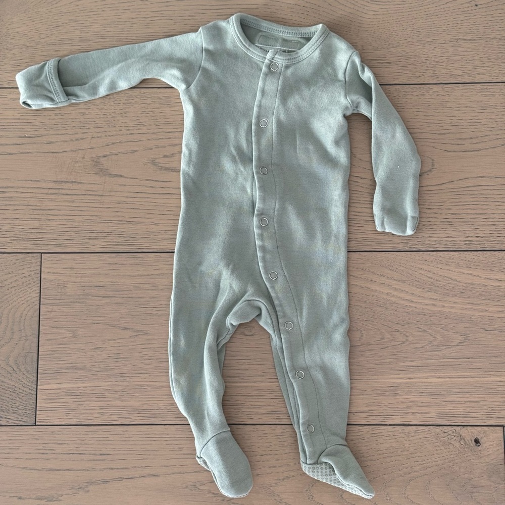 L’ovedbaby footies, size 0-3, color seafoam